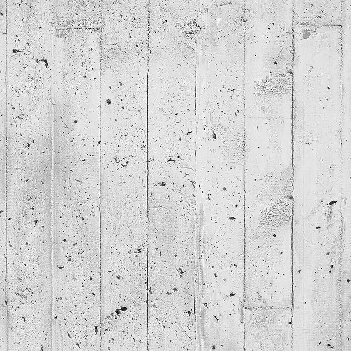 Lámina decorativa autoadhesiva vinílico Premium - 90 x 280 cm, Encofrado, Gris - Imagen abstracta de una pared de hormigón con paneles verticales que crean una textura moderna e industrial. Ideal para fondos.