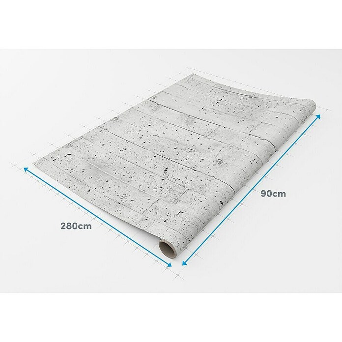 Rollo adhesivo vinílico Premium (280 x 90 cm, Encofrado, Gris, Autoadhesivo) | BAUHAUS