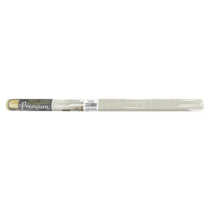 Lámina decorativa autoadhesiva vinílico Premium - 90 x 280 cm, Espiga, Beige - Lámina autoadhesiva de vinilo LineaFix Premium de 90x280cm con un elegante patrón de espiga, ideal para personalizar muebles.