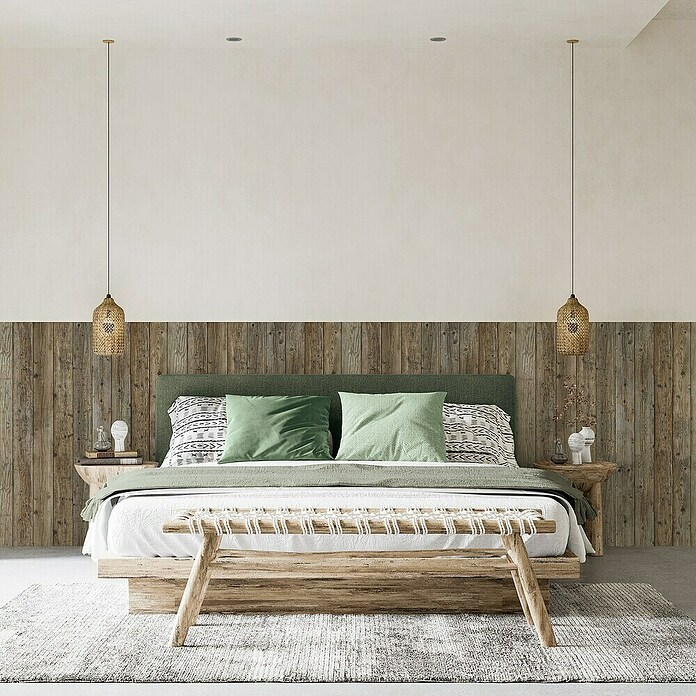 Rollo adhesivo vinílico Premium (280 x 90 cm, Tablón viejo, Marrón, Autoadhesivo) | BAUHAUS