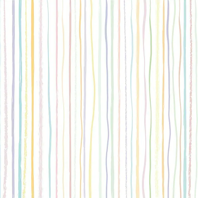 Lámina decorativa autoadhesiva vinílico Premium - 90 x 280 cm, Pastel, Multicolor - Fondo suave con rayas verticales pastel dibujadas a mano. Ideal para diseños primaverales y proyectos creativos.