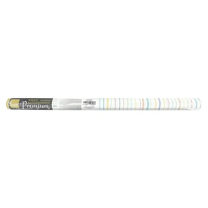 Lámina decorativa autoadhesiva vinílico Premium - 90 x 280 cm, Pastel, Multicolor - Film de vinilo autoadhesivo Premium, 90x280cm, ideal para superficies lisas. Decora muebles fácilmente y con estilo.