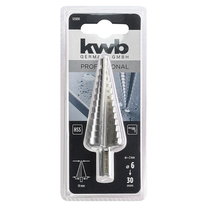 KWB Broca escalonada (Diámetro de la broca: 30 mm, Diámetro vástago: 10 mm) | BAUHAUS