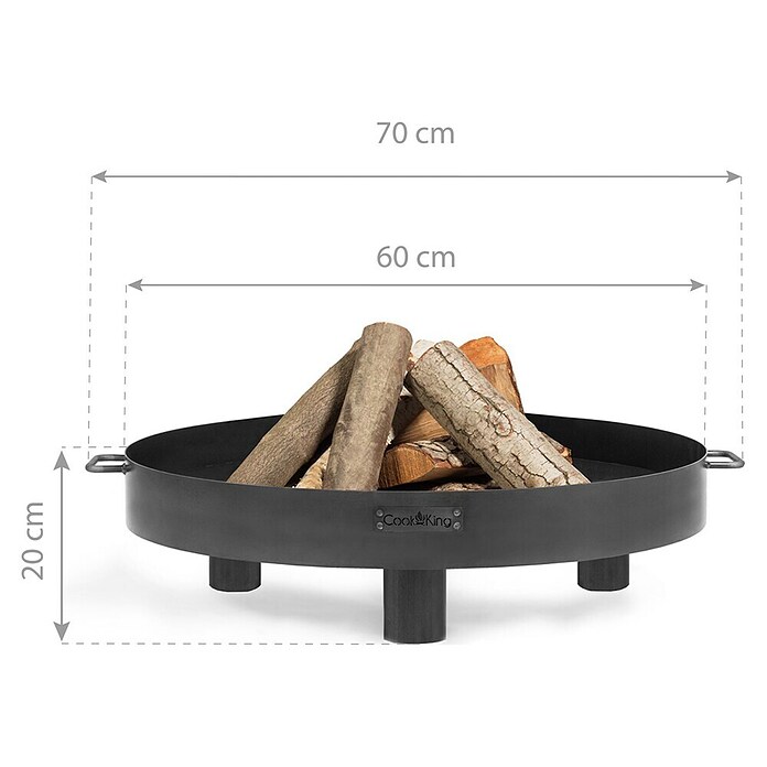 CookKing Feuerschale Tunis (Durchmesser: 60 cm, Stahl) | BAUHAUS
