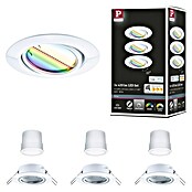 Paulmann Led-inbouwspotset (Ø x h: 90 x 6,5 mm, Neutraal wit, Wit) | BAUHAUS