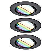 Paulmann Led-inbouwspotset (Ø x h: 90 x 6,5 mm, RGBW, Zwart) | BAUHAUS