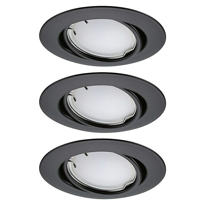 Paulmann Led-inbouwspotset (Ø x h: 90 x 6,5 mm, RGBW, Zwart) | BAUHAUS