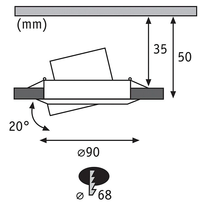 Paulmann Led-inbouwspotset (Ø x h: 90 x 6,5 mm, RGBW, Zwart) | BAUHAUS