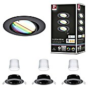 Paulmann Led-inbouwspotset (Ø x h: 90 x 6,5 mm, RGBW, Zwart) | BAUHAUS