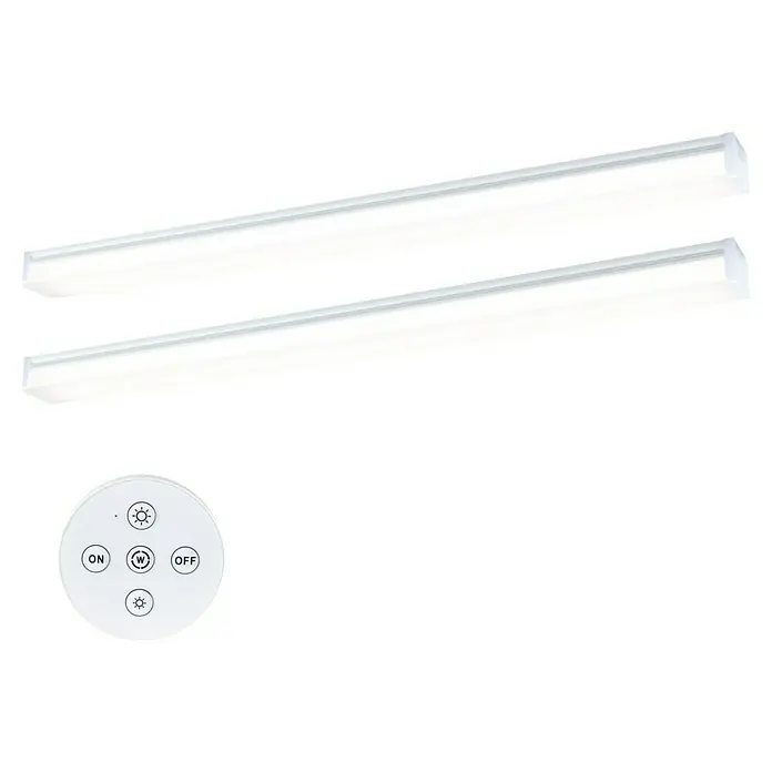 Paulmann Juego de lámparas bajo mueble LED Barreo - L x An x Al: 22 x 300 x 16 mm, Blanco neutro - Un par de luces LED con un control remoto para regular el brillo. Perfecto para diseños de iluminación modernos y fácil instalación.