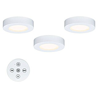 Paulmann Led-onderbouwverlichtingset (Warm wit, 3 st., Ø x h: 70 x 15 mm, Wit)