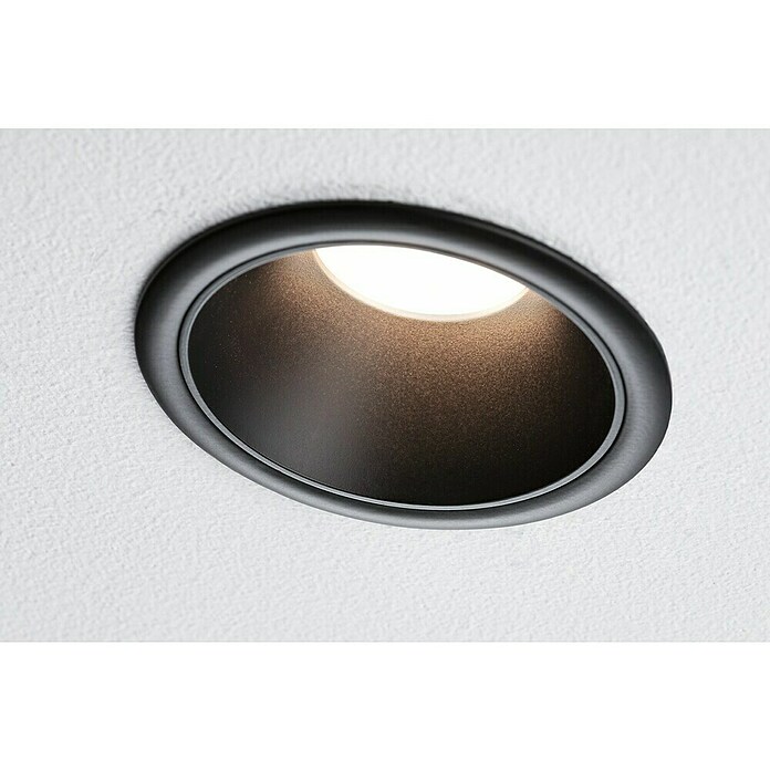 Paulmann Led-inbouwspotset (Ø x h: 88 x 42 mm, Zwart, Warm wit) | BAUHAUS