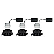 Paulmann Led-inbouwspotset (Ø x h: 88 x 42 mm, Zwart, Warm wit) | BAUHAUS