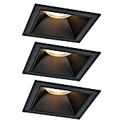 Paulmann Led-inbouwspotset (Zwart, 3 st., Warm wit) | BAUHAUS