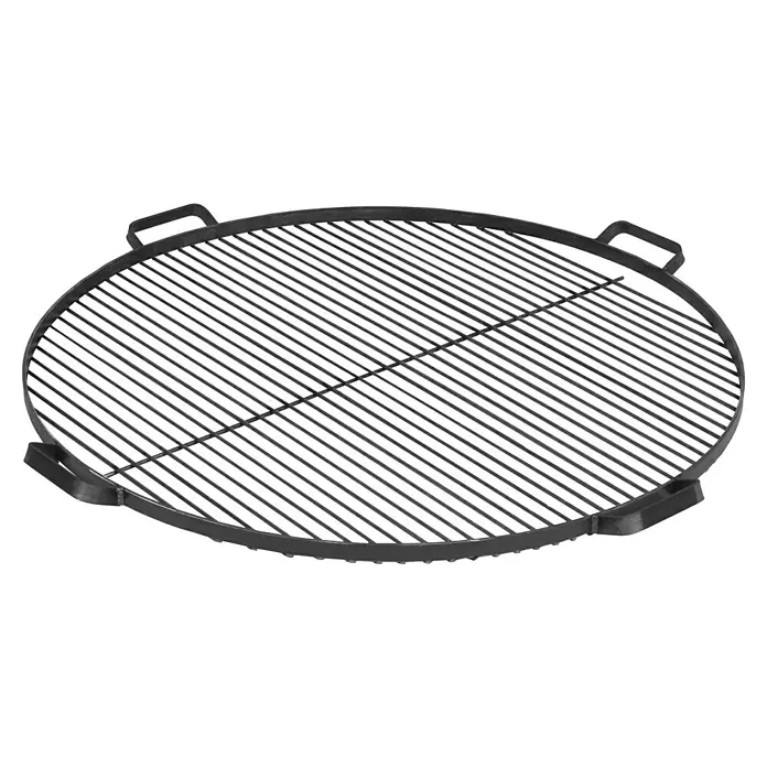 CookKing Grillrost - Durchmesser: 80 cm, Stahl, Griffe - Runder, schwarzer Grillrost aus Gusseisen mit Griffen.