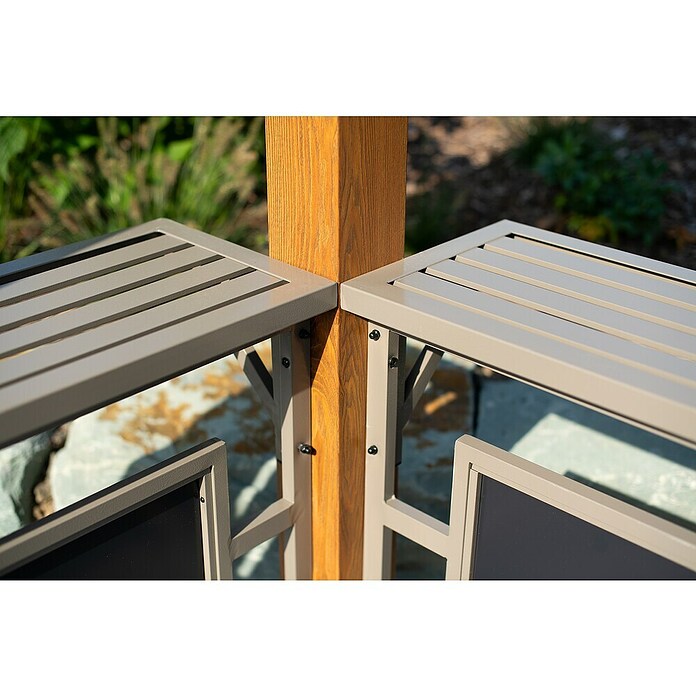 Sojag Grillpavillon BBQ Maui (249 x 158 cm, Holzoptik, Aluminium) | BAUHAUS