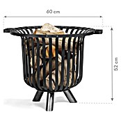 CookKing Feuerkorb Verona (L x B x H: 60 x 60 x 52 cm, Schwarz) | BAUHAUS