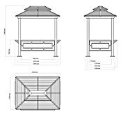 Sojag Grillpavillon BBQ Maui (249 x 158 cm, Holzoptik, Aluminium) | BAUHAUS