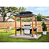 Sojag Grillpavillon BBQ Maui (249 x 158 cm, Holzoptik, Aluminium) | BAUHAUS
