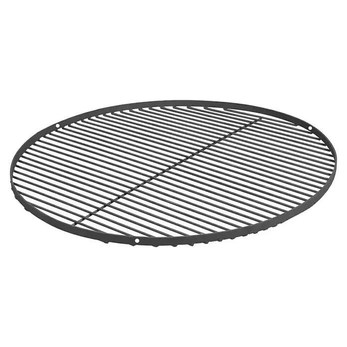 CookKing Grillrost - Durchmesser: 70 cm, Stahl - Rundes, dunkelgraues Metall-Grillrost mit parallelen Stäben und kreuzenden Stützen.