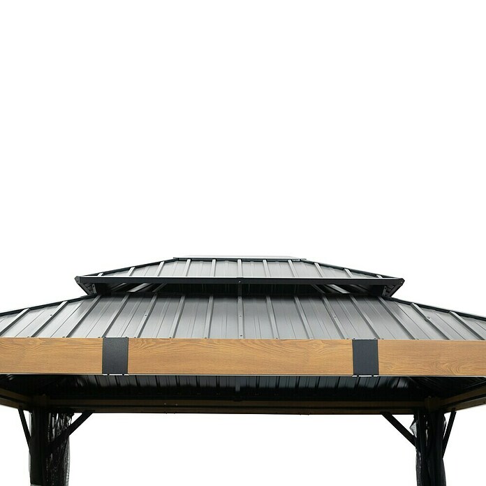 Sojag Pavillon Fontanta 1012 (Holzoptik, Aluminium, B x T: 364,3 x 298 cm) | BAUHAUS
