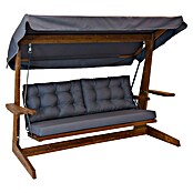 Hollywoodschaukel Viva 2400 (B x T x H: 237 x 115 x 175 cm, Anthrazit/Braun) | BAUHAUS