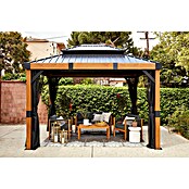 Sojag Pavillon Fontanta 1012 (Holzoptik, Aluminium, B x T: 364,3 x 298 cm) | BAUHAUS