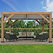 Westmann Pavillon Karl inklusive Lamellendach (B x T: 335 x 396 cm, Braun, Holz) | BAUHAUS