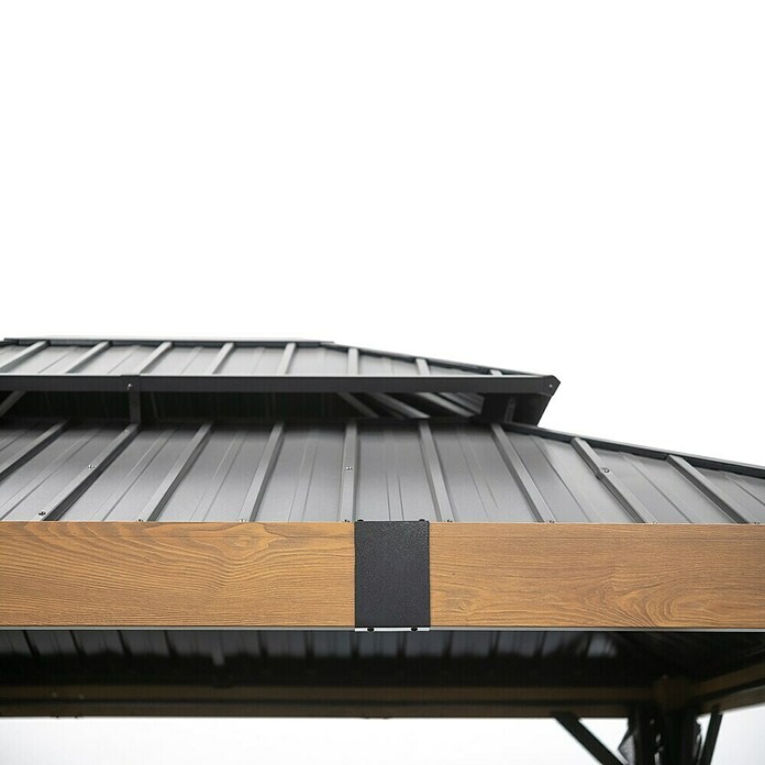 Sojag Pavillon Fontanta 1012 (Holzoptik, Aluminium, B x T: 364,3 x 298 cm) | BAUHAUS