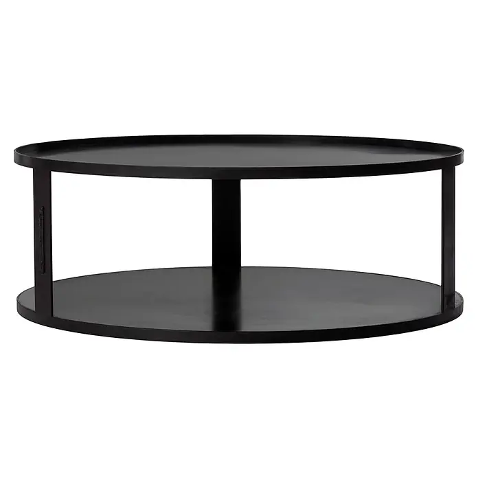 CookKing Untergestell Feuerschale - 62 cm, Passend für: Feuerschalen bis Ø 60 cm - Schwarzer runder zweistöckiger Couchtisch aus Metall.