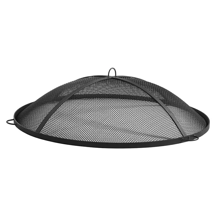 CookKing Funkenschutzgitter - 59 cm, Passend für: Feuerschalen mit Ø 60 cm - Schwarze Metallgitter-Feuerschalenhaube mit Griff, als Funkenschutz.