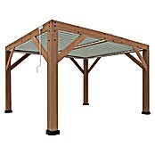 Westmann Pavillon Karl inklusive Lamellendach (B x T: 335 x 396 cm, Braun, Holz) | BAUHAUS