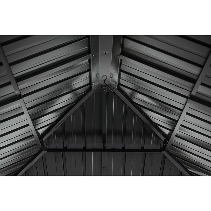 Sojag Pavillon Fontanta 1012 (Holzoptik, Aluminium, B x T: 364,3 x 298 cm) | BAUHAUS