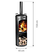 CookKing Gartenkamin Faro (Ø x H: 40 x 158 cm, Stahl) | BAUHAUS