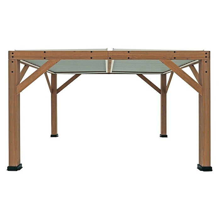 Westmann Pavillon Karl inklusive Lamellendach (B x T: 335 x 396 cm, Braun, Holz) | BAUHAUS