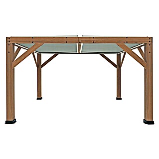 Westmann Pergola Karl inklusive Lamellendach (B x T: 335 x 396 cm, Braun, Holz)