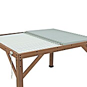 Westmann Pavillon Karl inklusive Lamellendach (B x T: 335 x 396 cm, Braun, Holz) | BAUHAUS