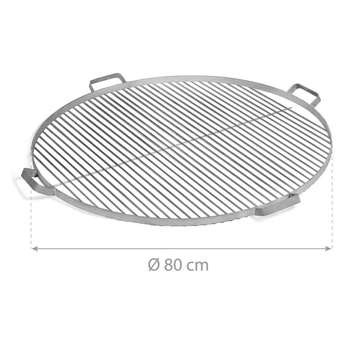 CookKing Grillrost (Durchmesser: 80 cm, Edelstahl, Griffe) | BAUHAUS