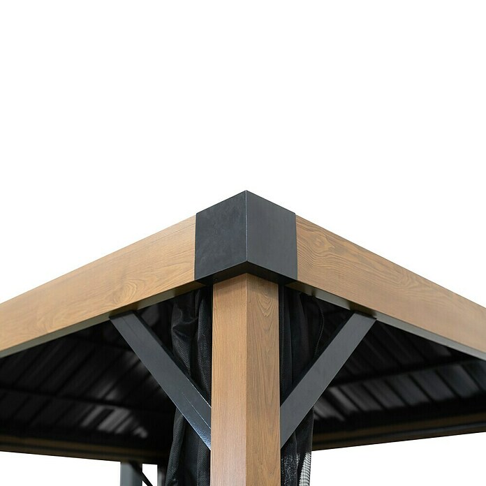 Sojag Pavillon Fontanta 1012 (Holzoptik, Aluminium, B x T: 364,3 x 298 cm) | BAUHAUS