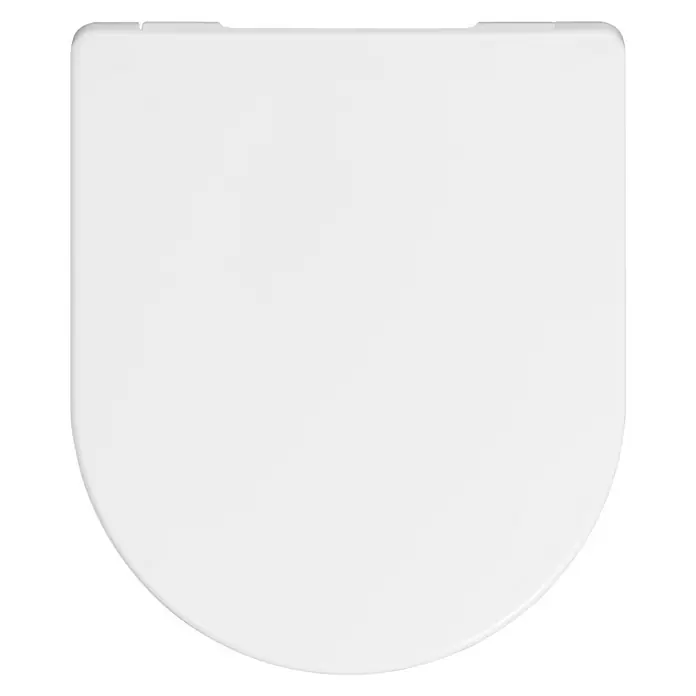 WC-Sitz Toscana Beach - Duroplast, Weiß, Mit Absenkautomatik - Weißer Toilettendeckel in U-Form mit glatter Oberfläche. Ideal für jedes Badezimmer.