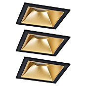 Paulmann Led-inbouwspotset (Zwart / Goud, 3 st., Warm wit) | BAUHAUS