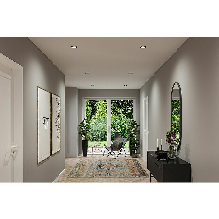 Paulmann Led-inbouwspotset (Zwart / Goud, 3 st., Warm wit) | BAUHAUS