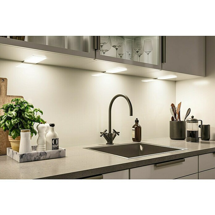 Paulmann Led-onderbouwverlichtingset (Warm wit, 3 st., Zilver) | BAUHAUS