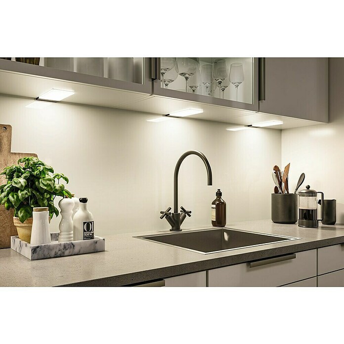 Paulmann Led-onderbouwverlichtingset (Warm wit, 3 st., Zwart) | BAUHAUS