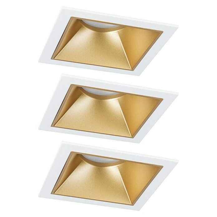 Paulmann Led-inbouwspotset (Wit / Goud, 3 st., Warm wit) | BAUHAUS