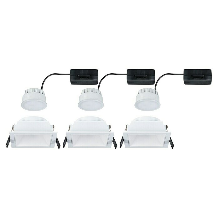 Paulmann Led-inbouwspotset (Wit, 3 st., Warm wit) | BAUHAUS