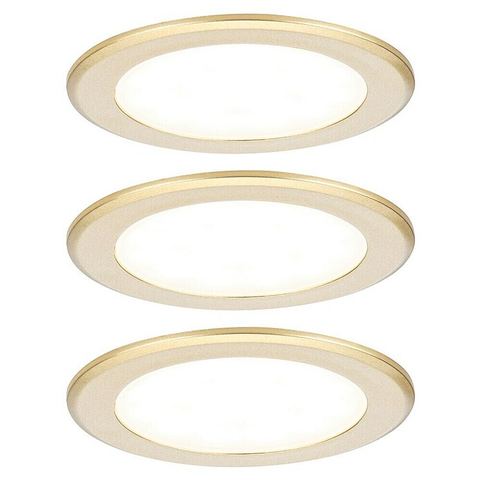 Paulmann Led-onderbouwverlichtingset (Warm wit, 3 st., Goud) | BAUHAUS