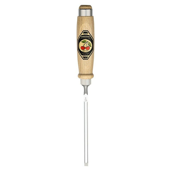 Kirschen Stechbeitel (Klingenbreite: 6 mm, Schneidwinkel: 25°, 61 HRC)