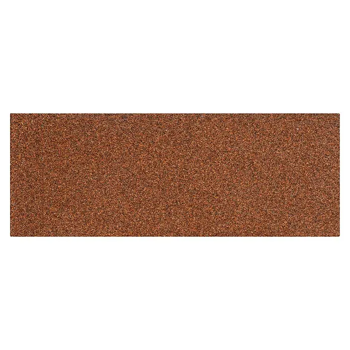 Kirschen Abziehstein - 80 x 30 mm, Körnung: 180/400 - Nahaufnahme eines rechteckigen roten Granitfliesenmusters mit gleichmäßiger Textur und feiner Körnung, ideal für Oberflächengestaltung.