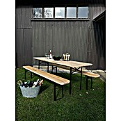 Biertafel (l x b x h: 220,3 x 70,4 x 75,6 cm, Lichtbruin, Inklapbaar) | BAUHAUS